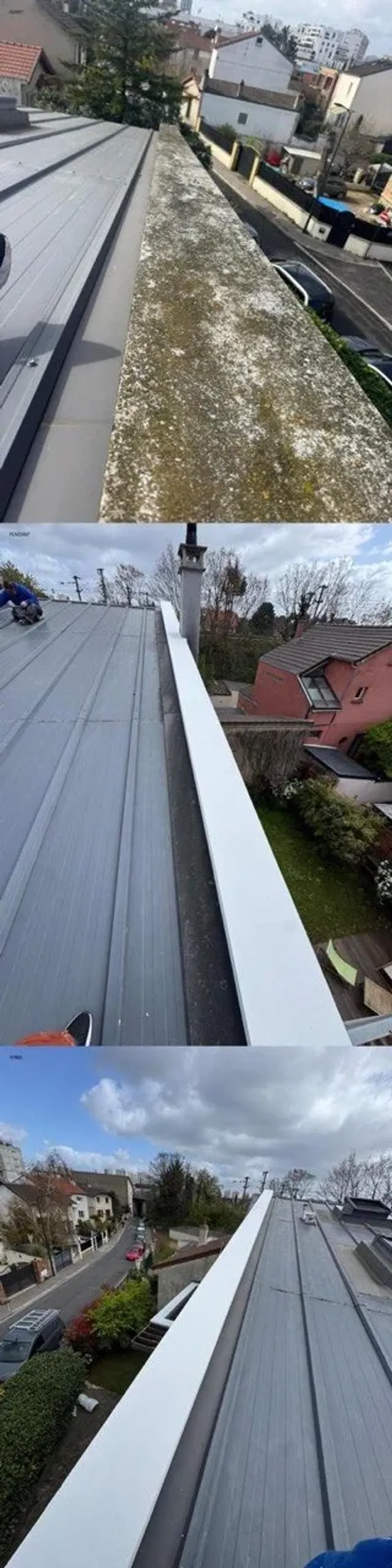 Nettoyage de gouttières sur un pavillon au Mesnil-le-Roi (78), en lisière de forêt
