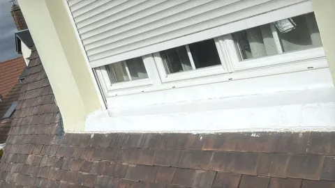 Toiture de véranda et zinguerie refaites à Houilles (78)