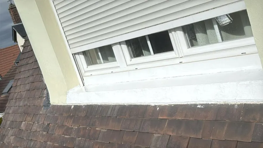 Toiture de véranda et zinguerie refaites à Houilles (78) (après travaux)