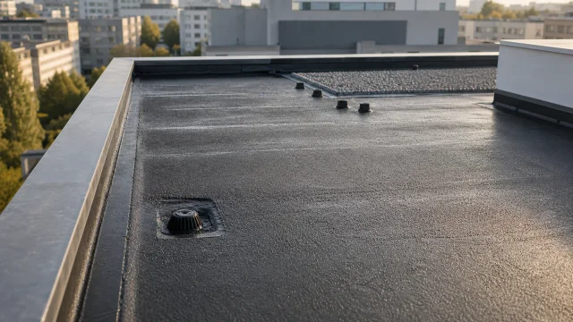 Étanchéité d’une toiture terrasse et toit plat avec évacuation d’eaux pluviales à Houilles