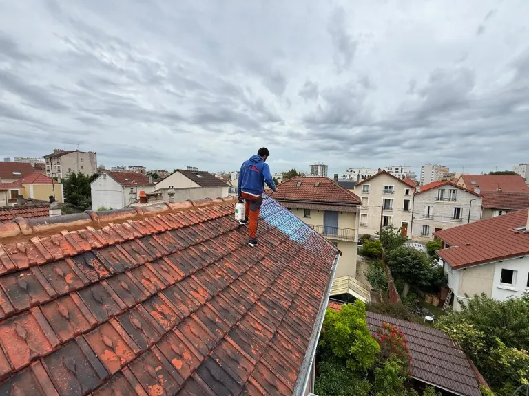Pose de toiture neuve sur une charpente à Montesson (78)