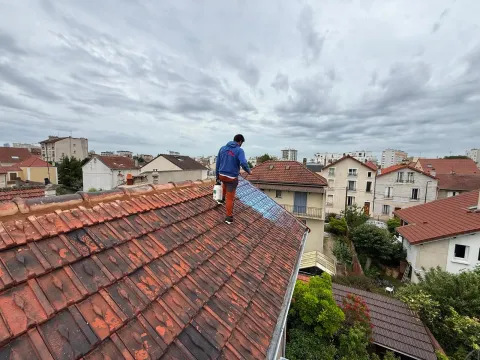 Pose de toiture neuve sur une charpente à Montesson (78)