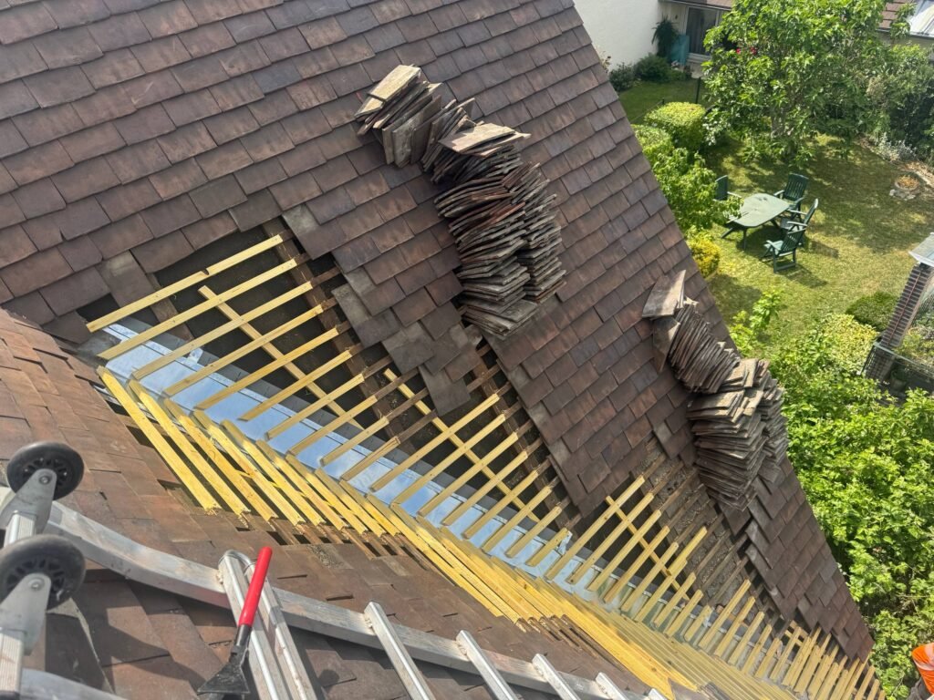 changement de noue en zinc et façonnage du zinc