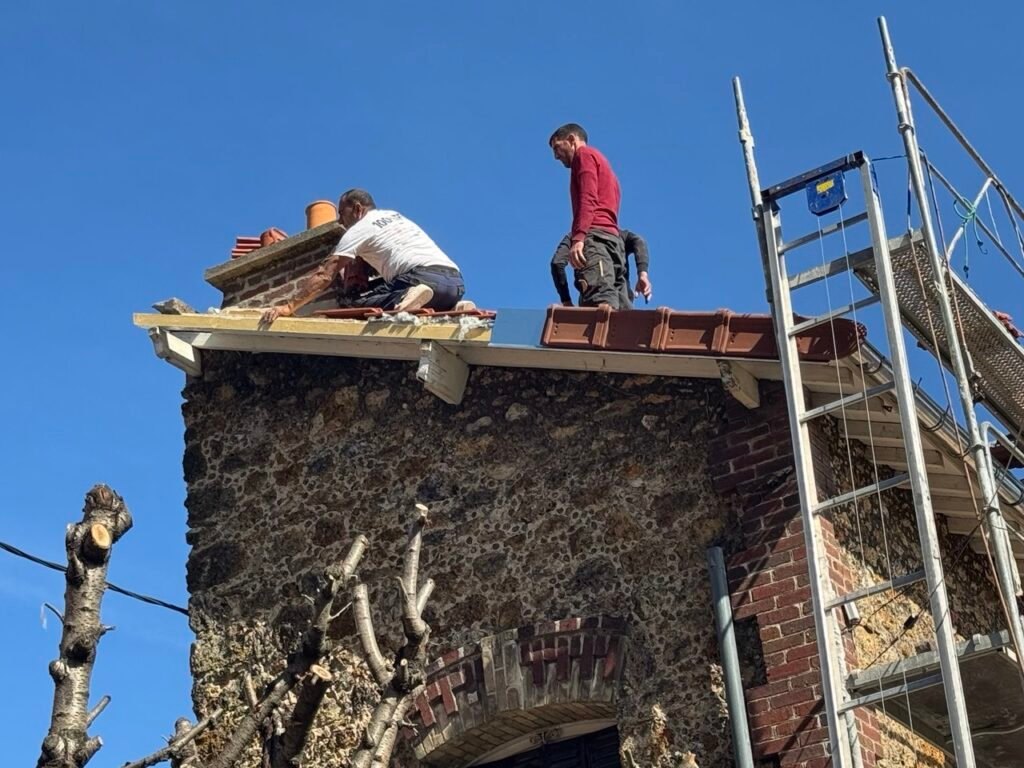 création d&rsquo;un pans de rive tuile de rive – enghien